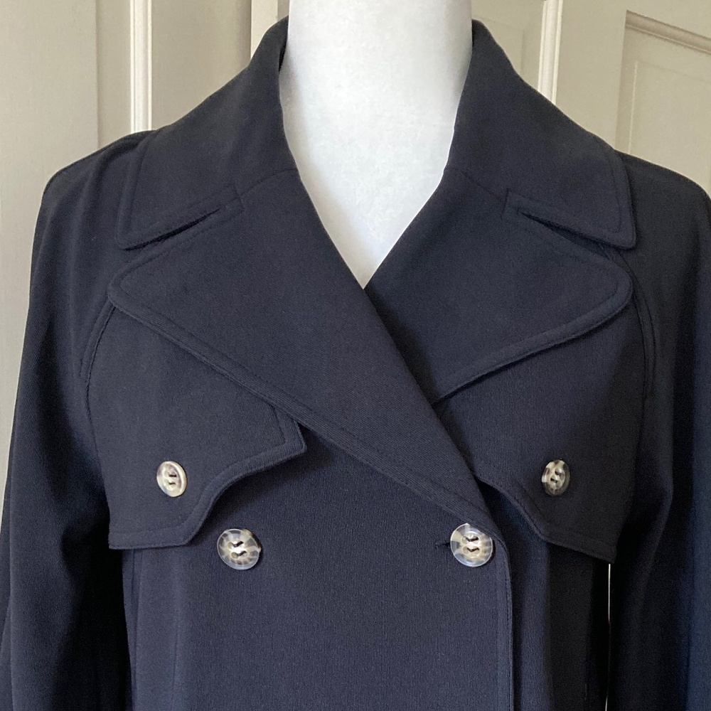 Double Breasted Jacket w Gathered Cuffs Travel Collection NEW NEVER WORN - Picture 7 of 16
